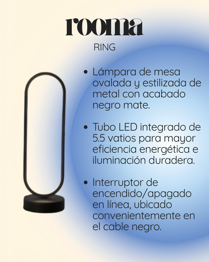 Rooma Ring Lámpara de Luz LED